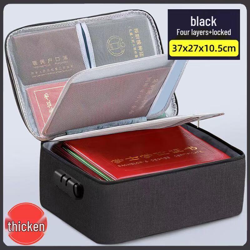Li Shen Password Lock Document Storage Bag