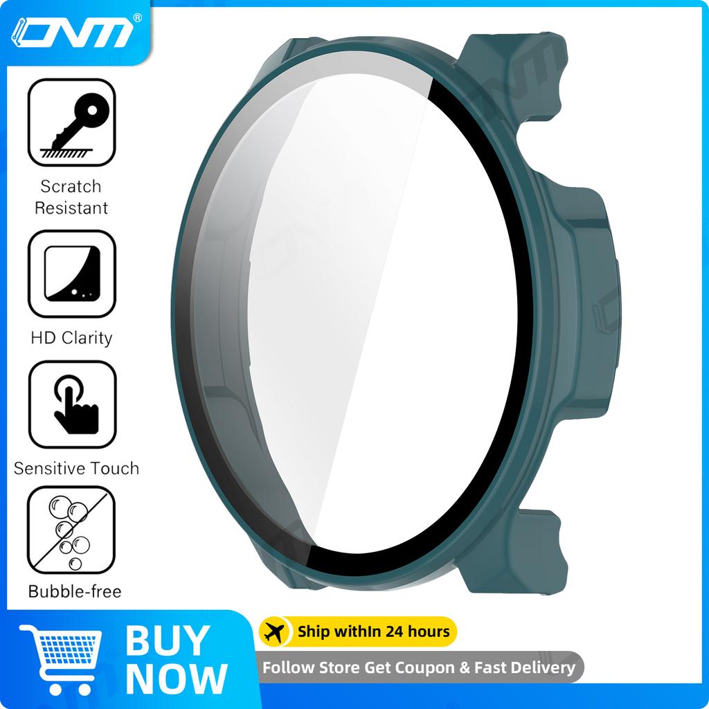 Vidrio+Funda para Amazfit Balance 2 Protector de Pantalla de Vidrio Templado y Parachoques Protector de PC Duro para Accesorios de Amazfit Balance2