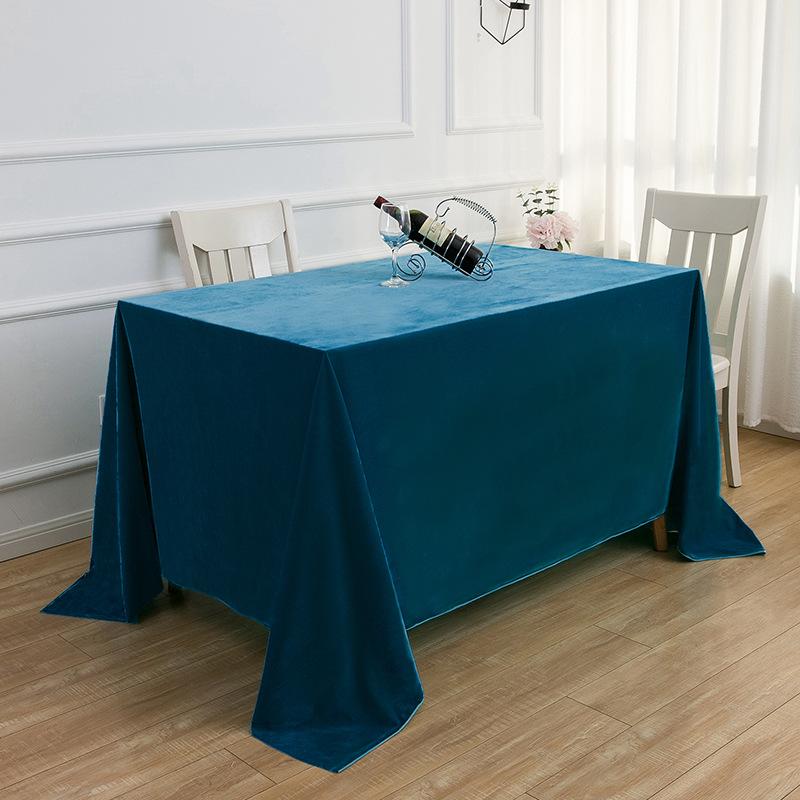 High-End Conference Tablecloth Office Rectangular Tablecloth Dark Green Dutch Flannel Event Sign-In Table Cover Velvet Table Cover