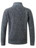 Men's Korean Style Thickened Warm Knit Stand Collar Zipper Sweater