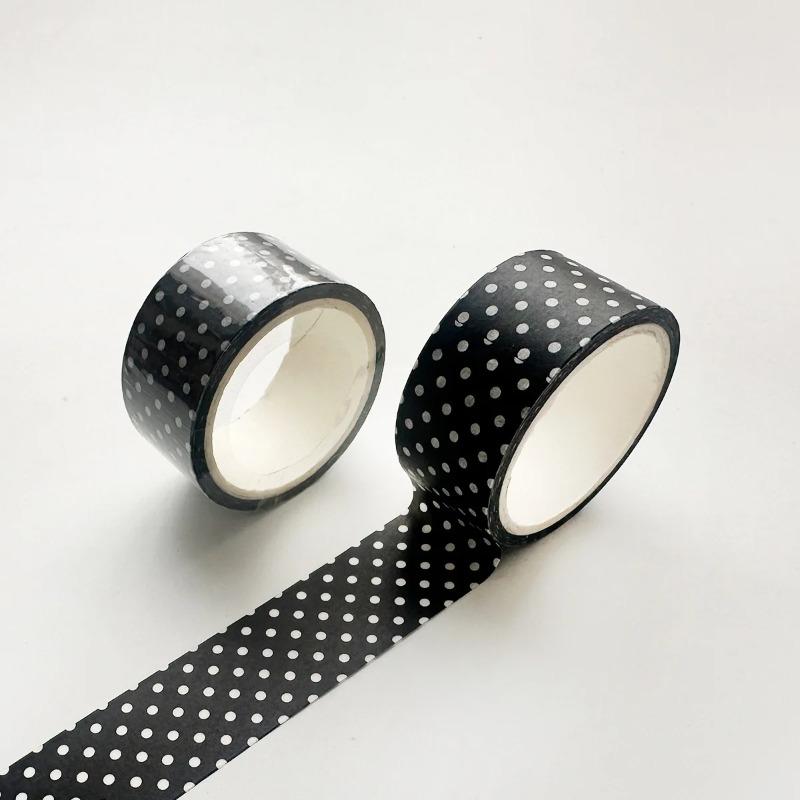 O Rolă Per Cutie Textură Grilă Alb-Negru Bandă Mascare Washi Planificator Caiet Colaj Handmade Album Scrapbook Materiale de Bază