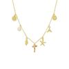 Fashionable Gold Pendant Necklace with Initial Charm and Perfect Detail for Trendy Women Ladies Daily Casual Wear