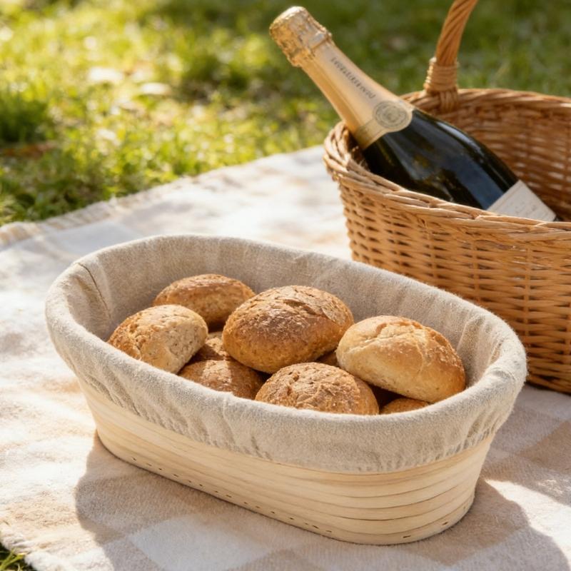 Ensemble Professionnel de Porte-Pain Lot de 2 avec Couvercles Préformés Idéal pour le Pain au Levain et le Pain de Blé Artisanal