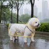 Dog Rainwear Clear Raincoat Poncho, Waterproof EVA Rain Suit for Small Medium Dogs, Pet Jacket with Hood And Leash Hole, Teddy Bichon Outdoor Walking