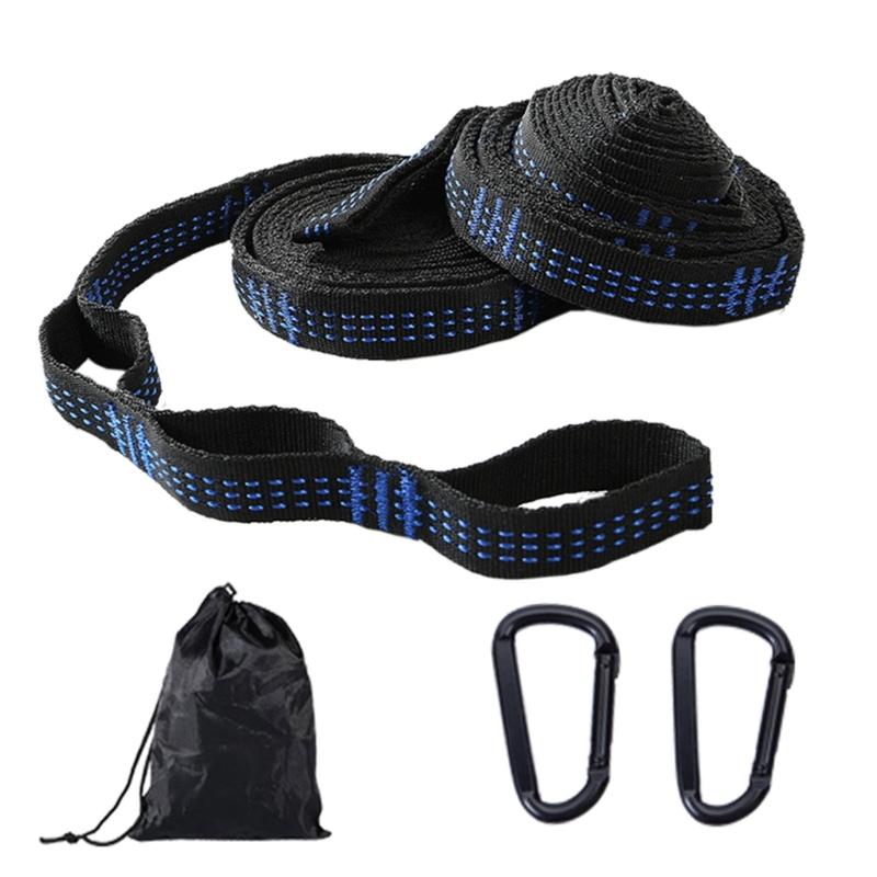 2Pcs Hammocks Suspension Strap High Strength Nylons Hammock Belt Rope Outdoor Travel Swing Tree Suspension Strap