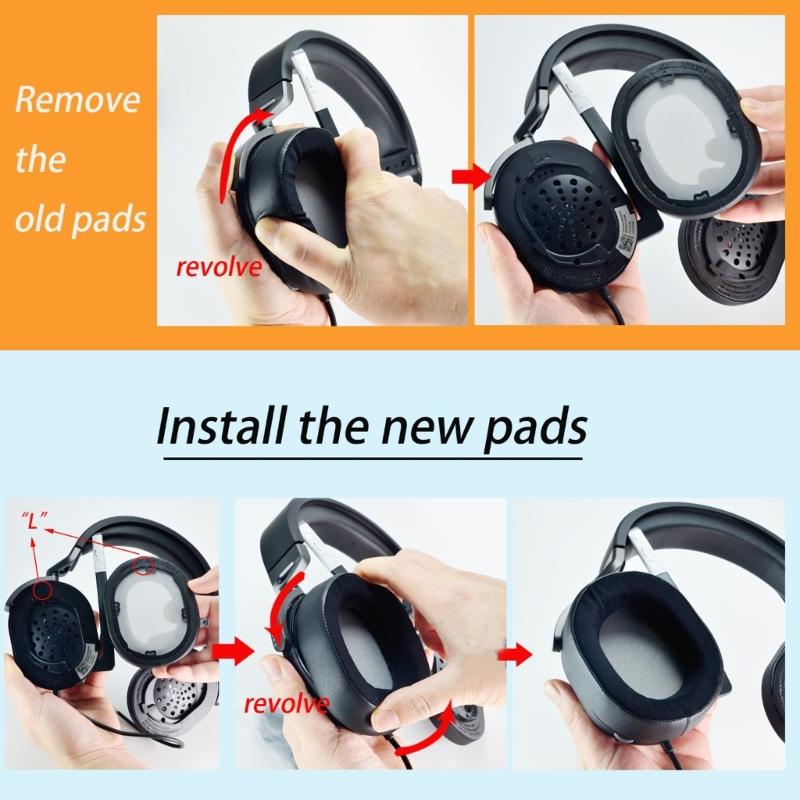Durable Ear Pads for HS55 HS55 PRO HS65 Headphone Sleeve Earmuff Easily Replaced Ear Pads Headset Sleeve Cover Buckle