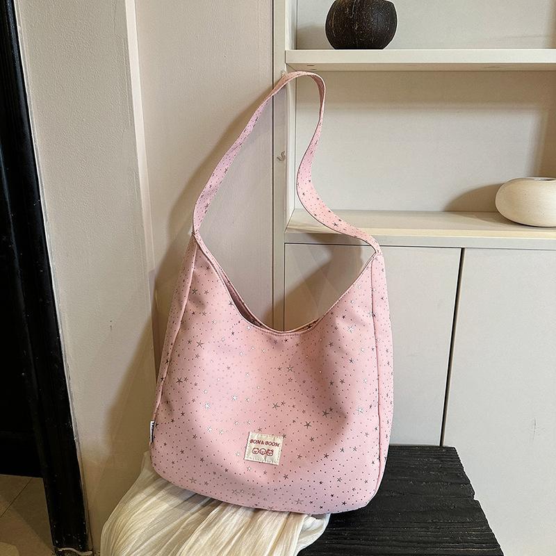 Gepunktete Schultertasche mit großem Fassungsvermögen, Damen-Arbeitstasche