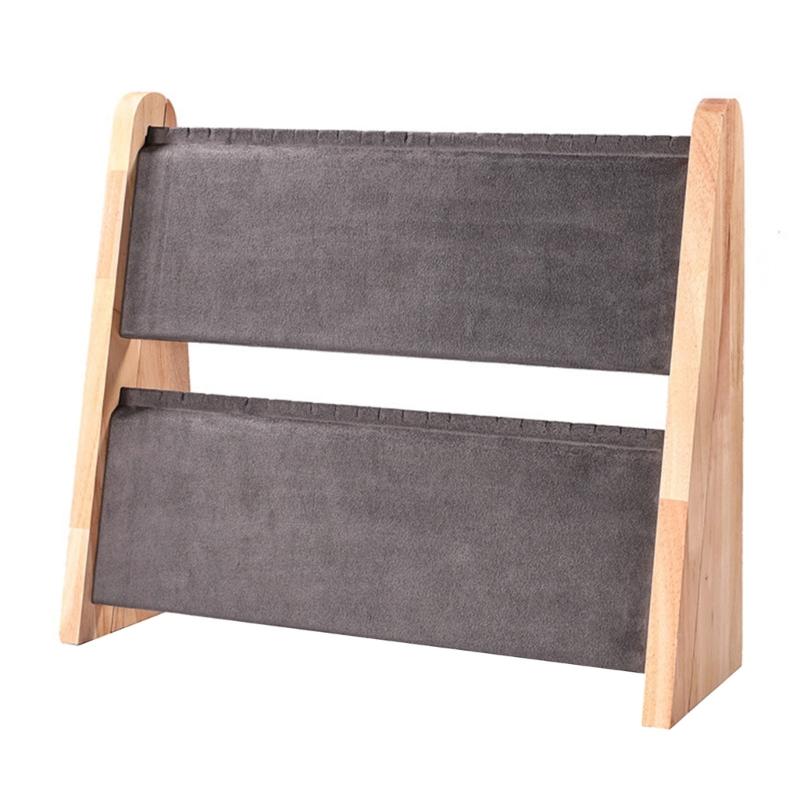 Practical Sturdy Solid Wood Necklace Bracelet Holder Vertical Jewelry Storage Rack for Artistics Craft Supplies