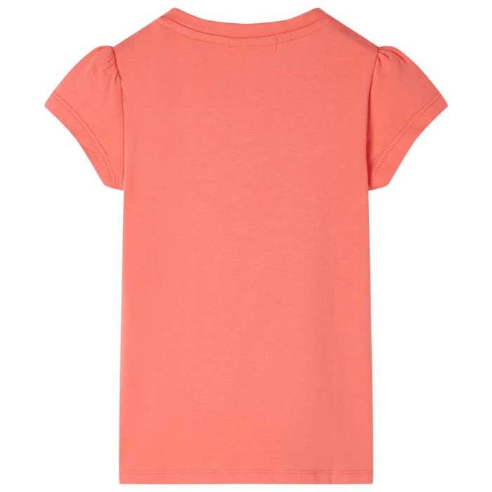 T-shirt enfant à manches courtes corail 92/104/116/128/140