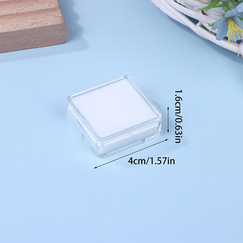 Clear Gem Storage Box - Foam-Padded Container for Loose Stones & Beads, Portable Jewelry Organizer with Secure Latch for Travel