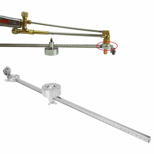 Hilitand Stainless Steel Torch Compass Roller Guide G01-100 Oxygen Welding Cutting Tool with Scale Ruler