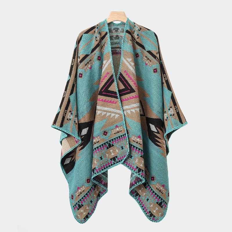 Men's & Women's Hooded Shawl Cape Cloak - Spring/Summer Scarf, Yunnan Xinjiang Tibet Style