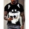 Animal T-Shirt For Men Summer Casual Short Sleeve Cartoon Print Funny Men's T-Shirts Fashion Male Pullover Oversized Clothing