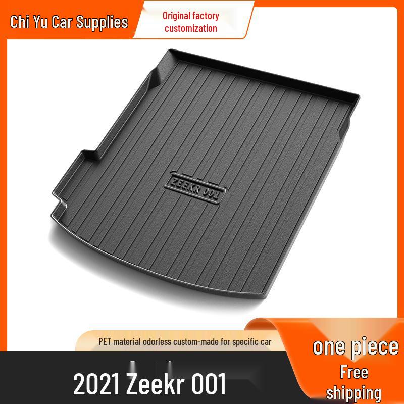 Zeekr Car Molded Trunk Mat: Full Coverage, Mildew-Proof, with Small Storage Box