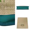 Used 9539 ME MYSELF & I Tote Bag 605831 7924 Emerald Green TIFFANY & Co. Blue Green White Logo Straw Natural Kids from