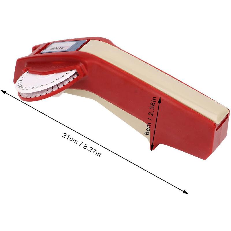 Asixxsix Embossing Label Maker, Handheld Label Maker Machine with 2 Color Tapes One Hand Protable Manual 3D Embossing Printer Labeler Machine for DIY