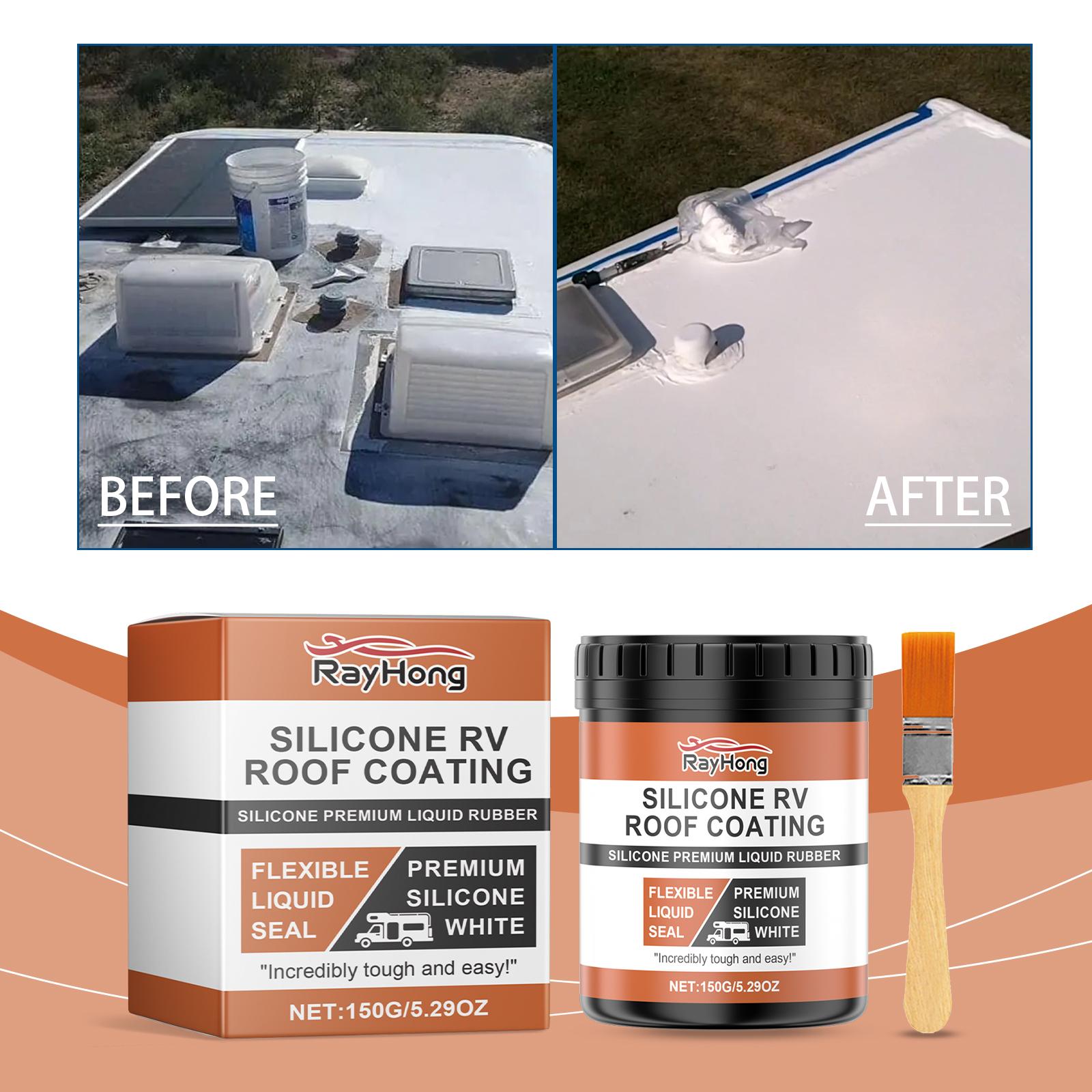 

Rayhong Silicone RV Roof Coating RV Roof Roof Repair Shingle Coating Leak Sealer