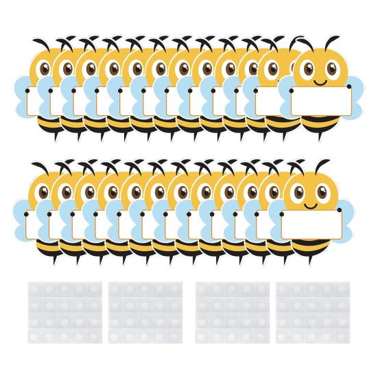 Bulletin Board Bumble Bee Cutouts Bee Shaped Paper Name Tags Student Nameplates for Classroom Cubbies Desks