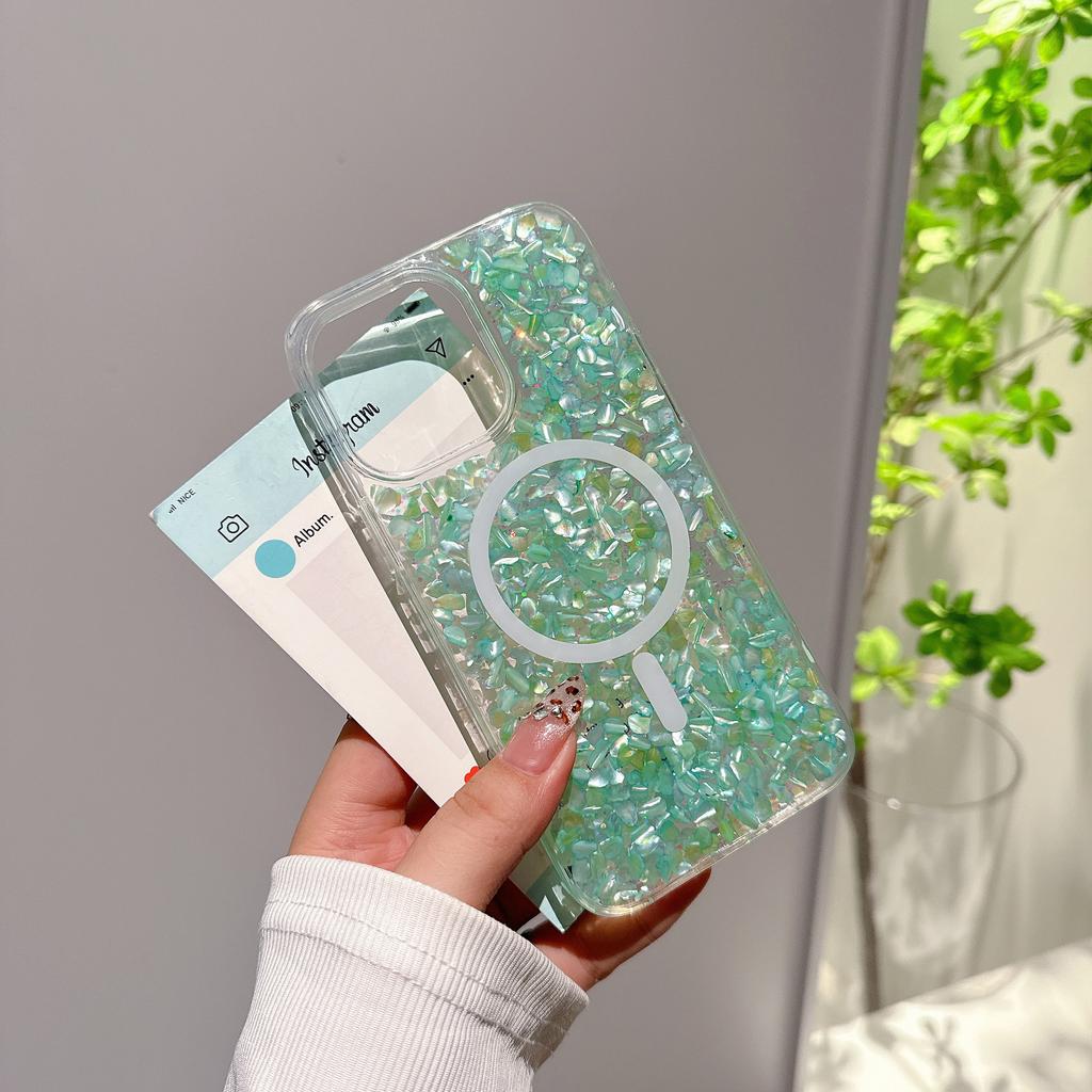 For iPhone 14 Pro Max Case Compatible with MagSafe Epoxy PC+TPU Shockproof Phone Cover