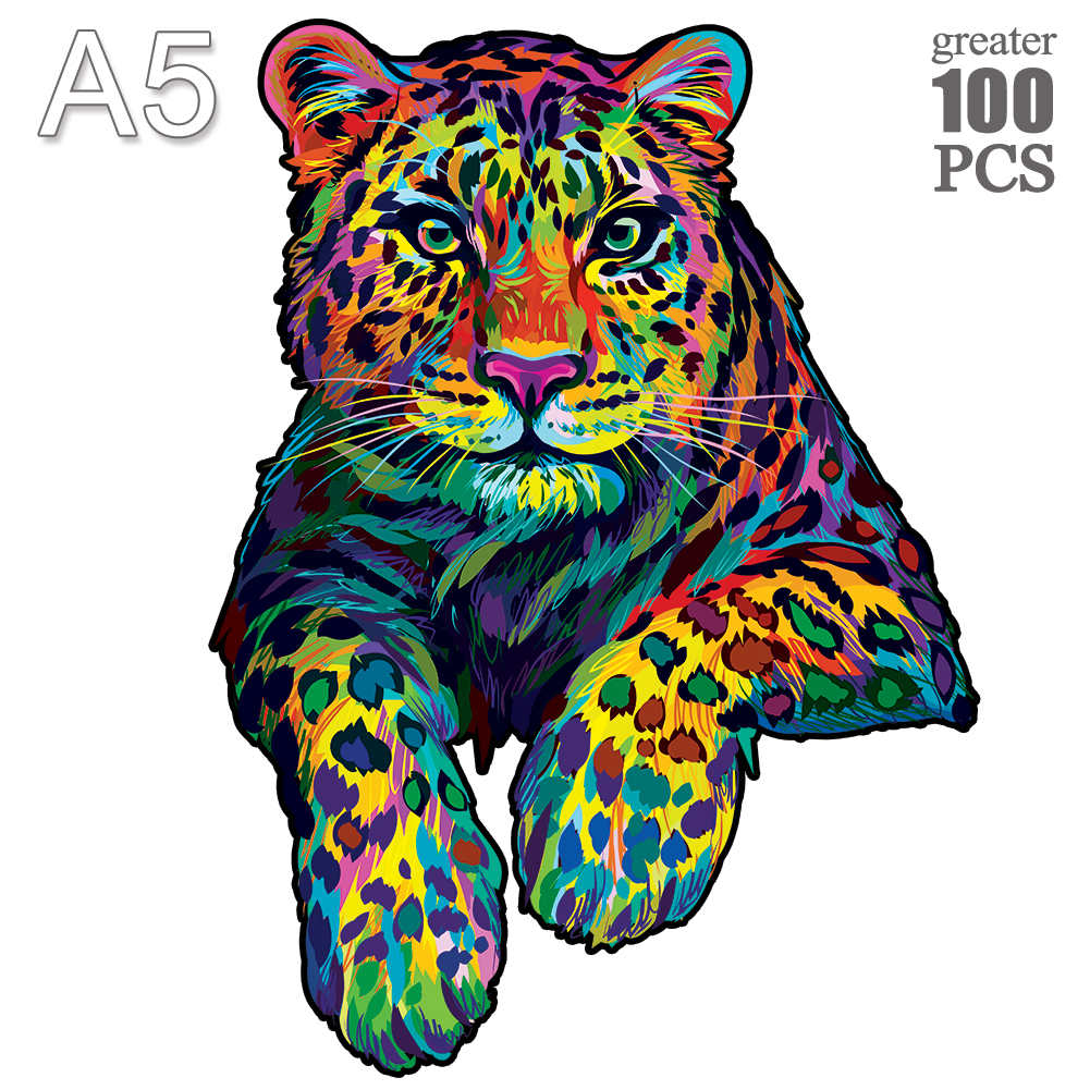 Non-Toxic Animal Wooden Puzzle For Adults Children A3 A4 A5 3D Wood Diy Crafts Shaped Christmas Gift Wooden Jigsaw Puzzle Gifts New