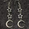 Sweet Cool Dangle Earrings Simple Hollow Star Pendant Drop Earrings Statement Jewelry Fashion Small Hoop Earrings