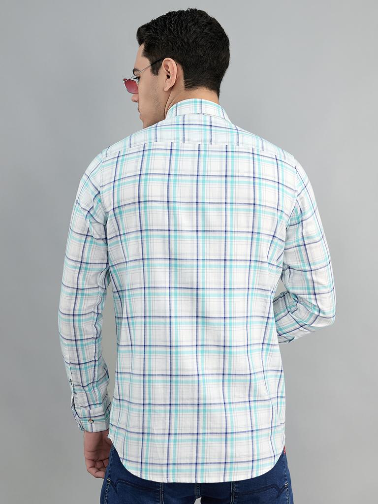Monte Carlo Mens Regular Fit Check Full Sleeve Shirt