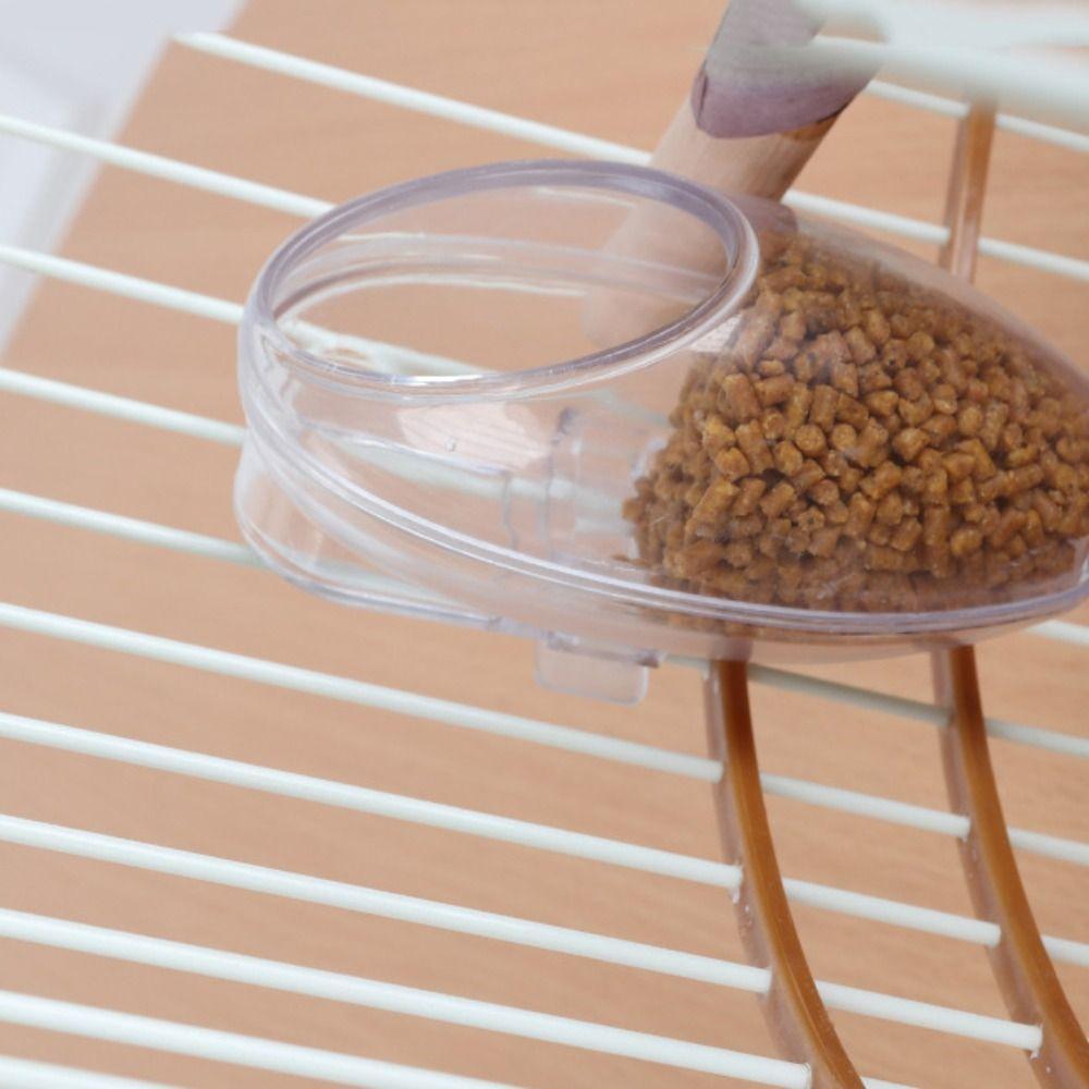 Wandbehang Vogelfutterbecher Transparent Abnehmbar Papageien Futterspender Tränke Kunststoff Spritzschutz Vogel Wassernapf