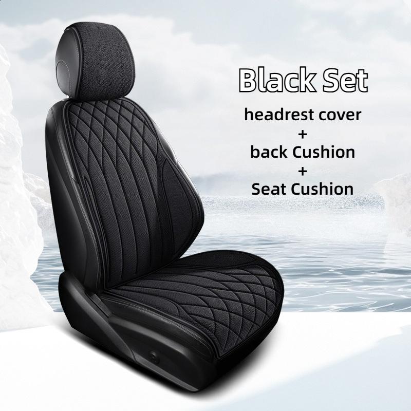 Universal Split-Type Car Seat Cover Four Season Auto Flax Breathable Anti-Slip Covers For Car Seats Cover Protection Seat Covers