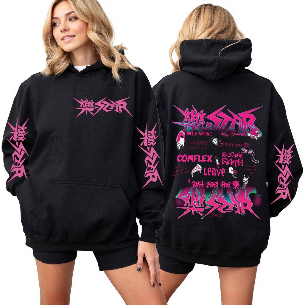 Women's Fashion Casual Outfit Sweatsuit Long Sleeve Top Printed Hooded Sweatshirt