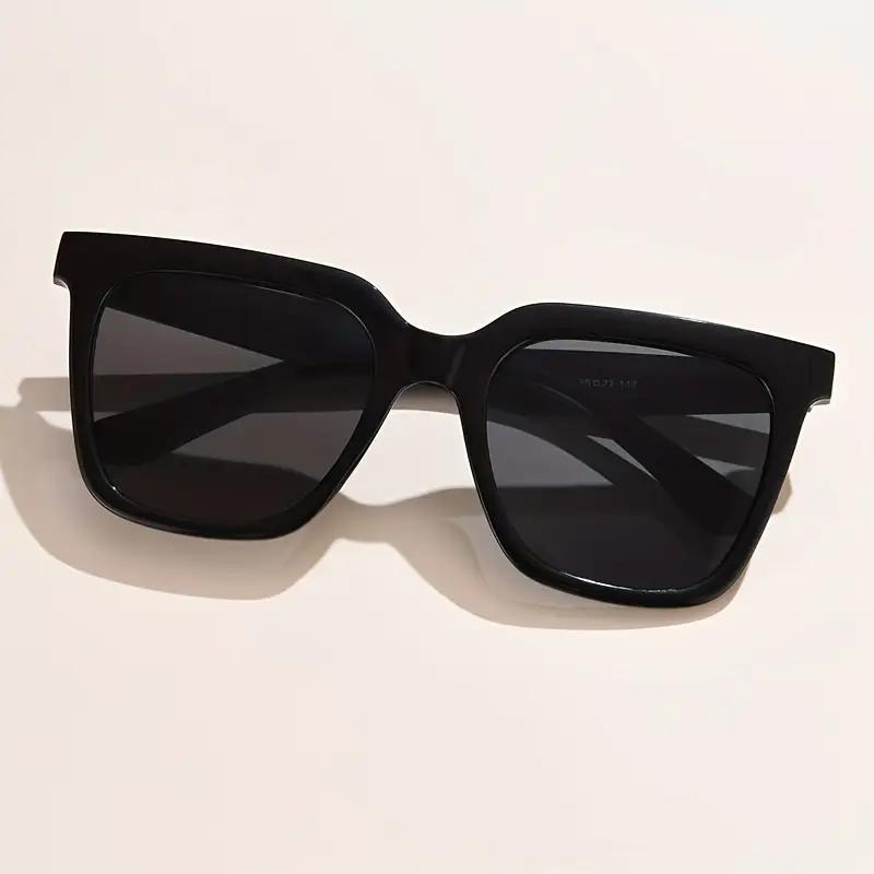 1Pc Oversized Square Frame Fashionable Women'S Glasses Pc Material Suitable For Hiking Beach Travel And Outdoor Photography