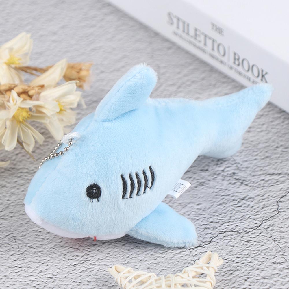 Bag Pendant Shark Keyring 12CM Key Chain Pendant Shark Plush Toy Shark Key Chain Ocean Animal