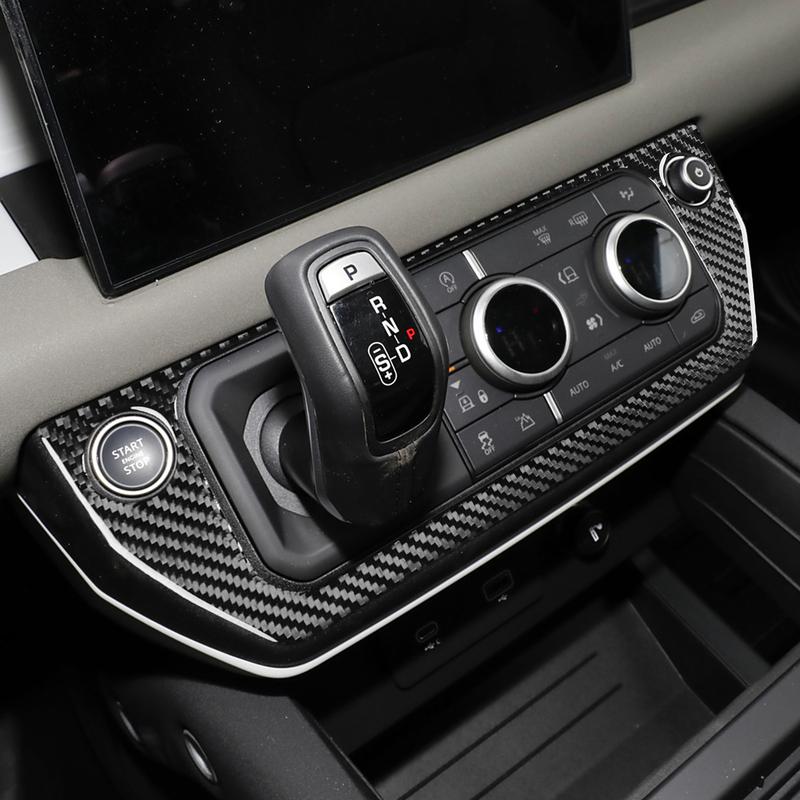 For Land Rover Defender — Car Accessories Carbon Fiber Central Console Switch Cover Trim Sticker Decorative Modification