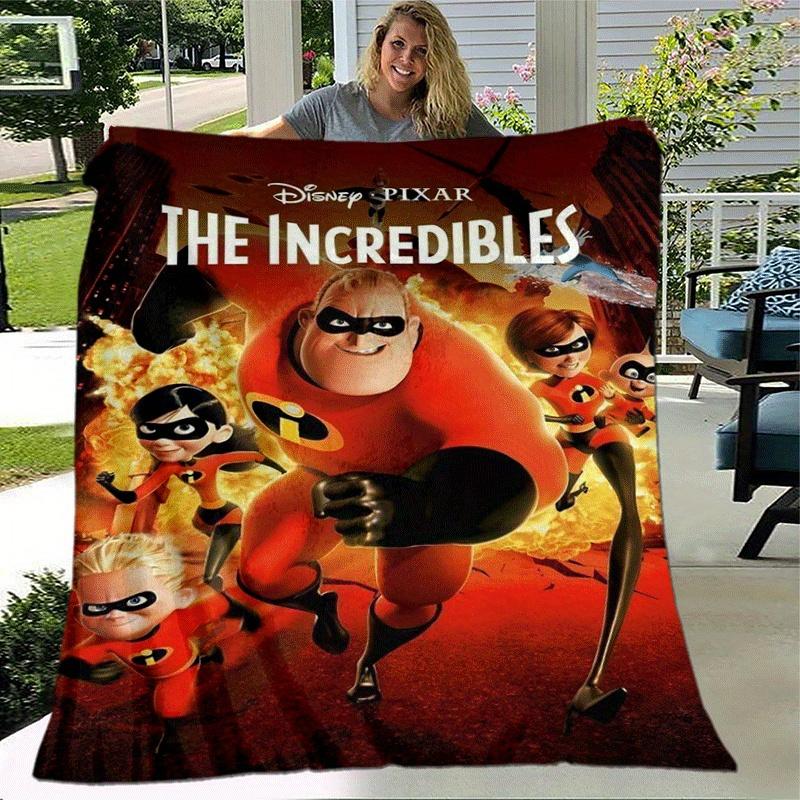 1pc The Incredibles Printing Blanket - Soft, All-Season Throw for Office Blanket, | Personalized Gift with Adorable Cartoon Design