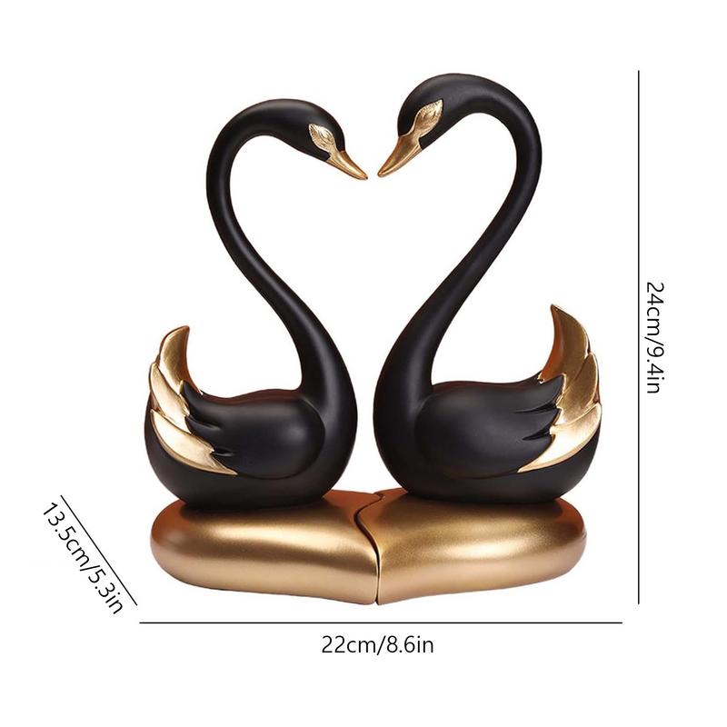 Swan Statue Desktop Decoration Resin Animal Statue Model Desktop Ornaments Decoration Suitable for Home Desktop Decoration