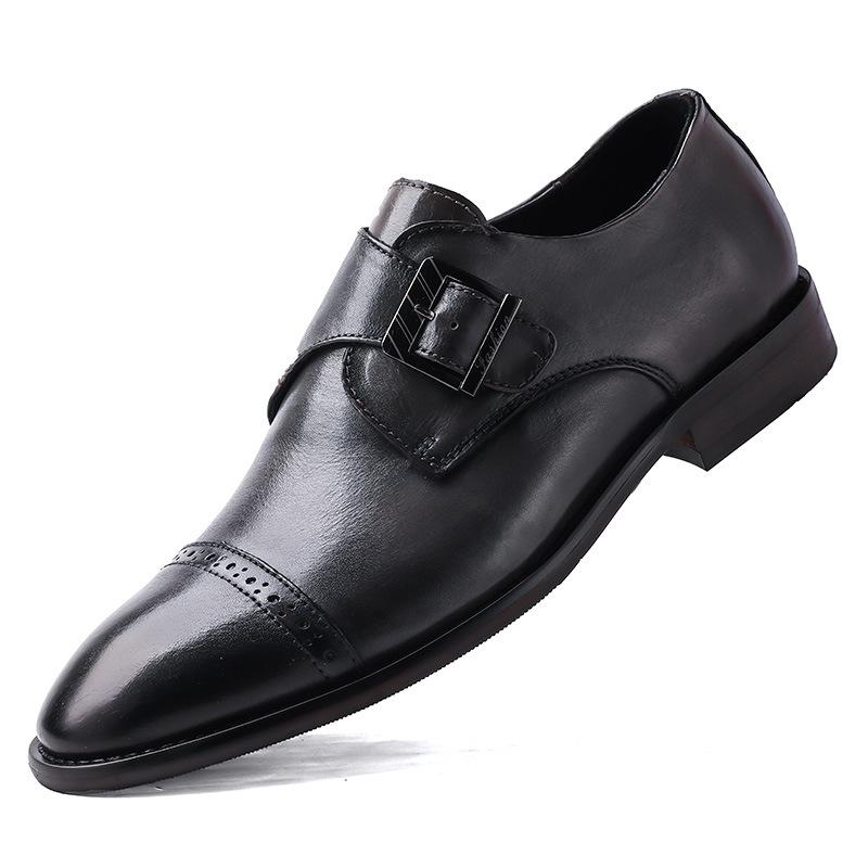 Men s Large Size Autumn Formal Cowhide Leather Shoes - Non-slip British Style Casuals 46
