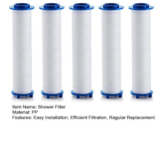 5Pcs Shower Filter Efficient Filtration Easy Installation Bath Filter for Cleaner Water Quality Regular Replacement