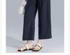 Guangmei Women’s High-Waist Linen Lyocell Wide-Leg Pants
