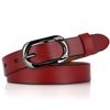 Ladies Cowhide Belt Pin Buckle Leather Belt Casual Fine Belt