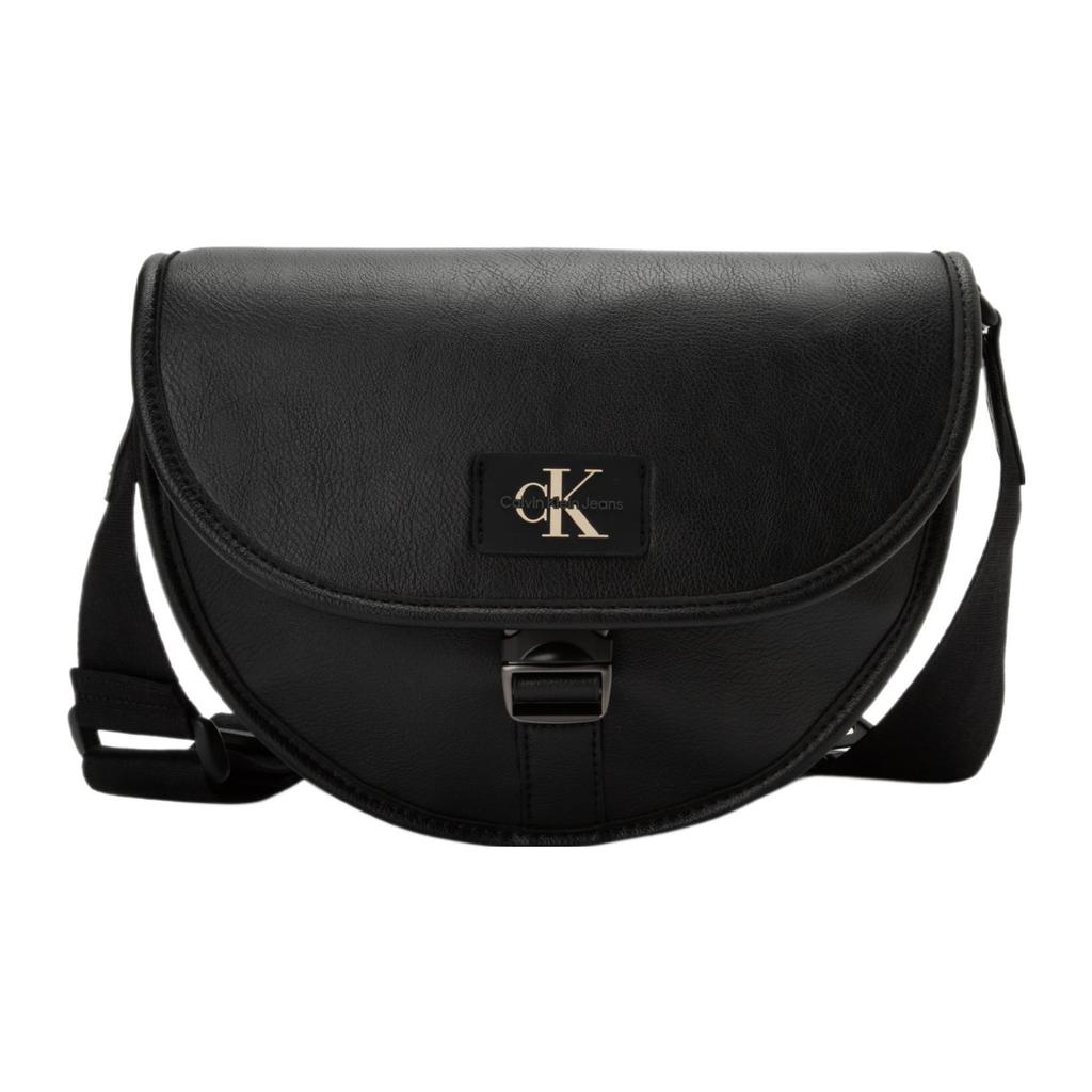 New CALVIN KLEIN Recycled Polyester Saddle Bag, Shoulder Bag, Crossbody Bag Men's Black HH3799-001