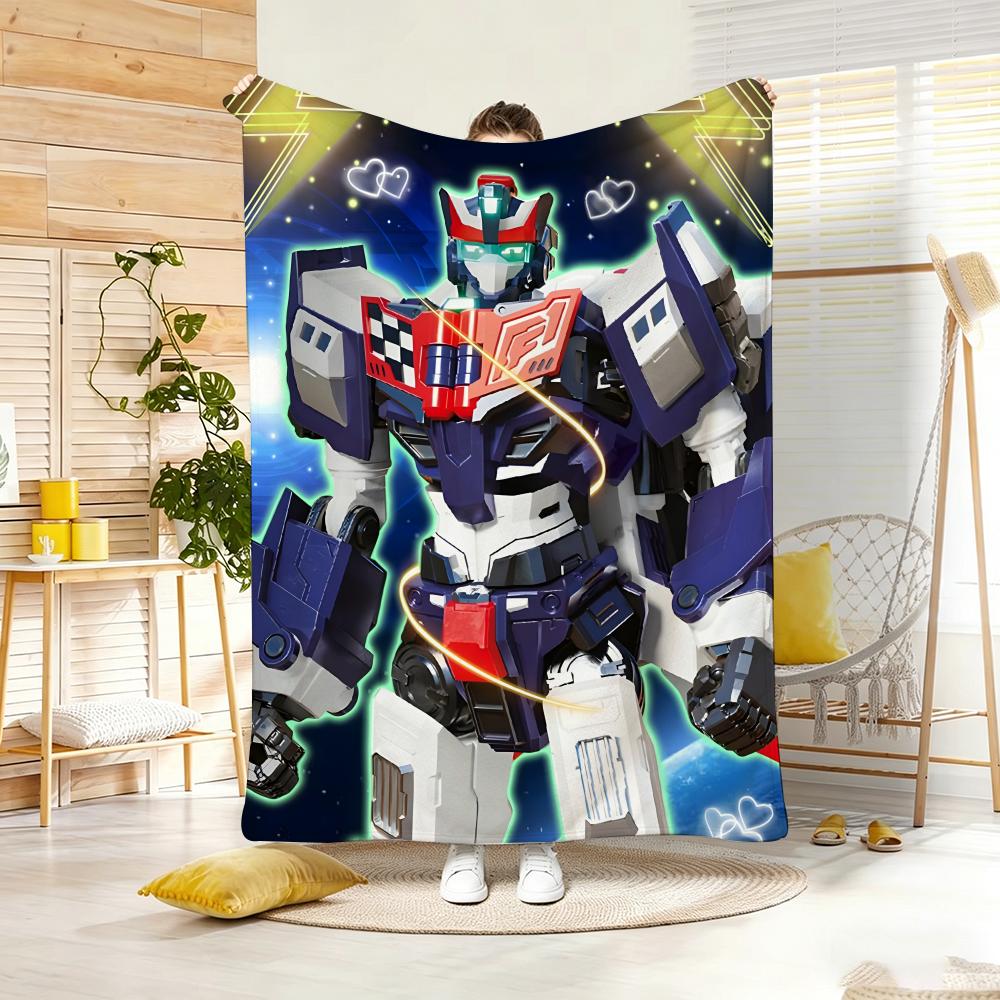 Hit Anime M-Metal C-Cardbot Throw Lightweight 240G Flannel Blanket Soft Skin-Friendly For Summer Cooling