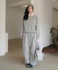 SIWL107 Crochet Sweat Pants (Melange Gray)