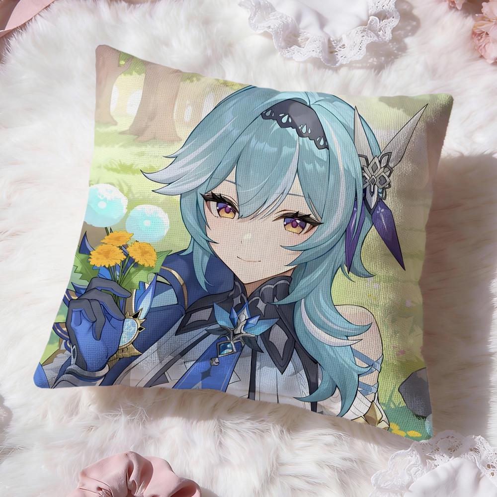 Eula genshin impact Cushion Cover Premium Comfort Reversible Pillow Cove -Two in One Design for Any Room & Car Interior