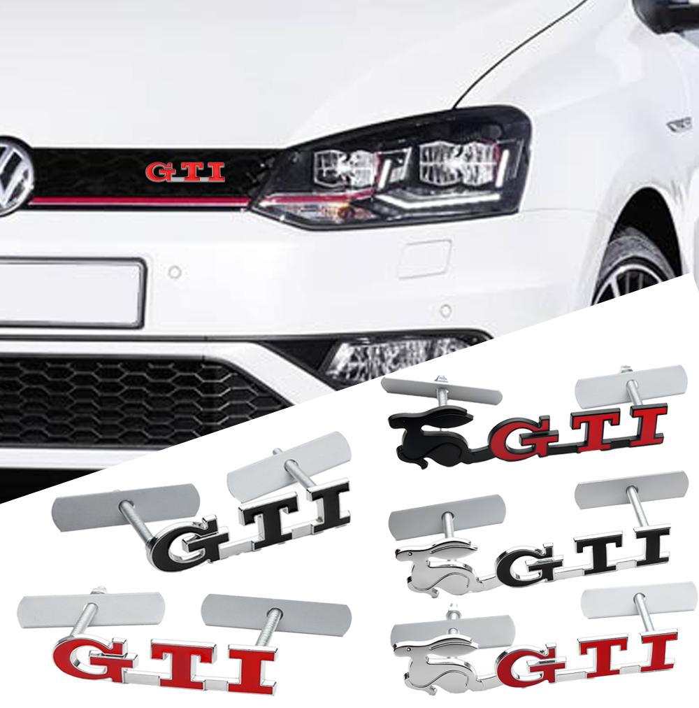 OPQ1 2026 Hot VOLKSWAGEN 3D GTI Emblem Car Front Grille Badge Decoration ABS Sticker for Volkswagen VW Jetta Mk6 Scirocco Polo 6R Tou