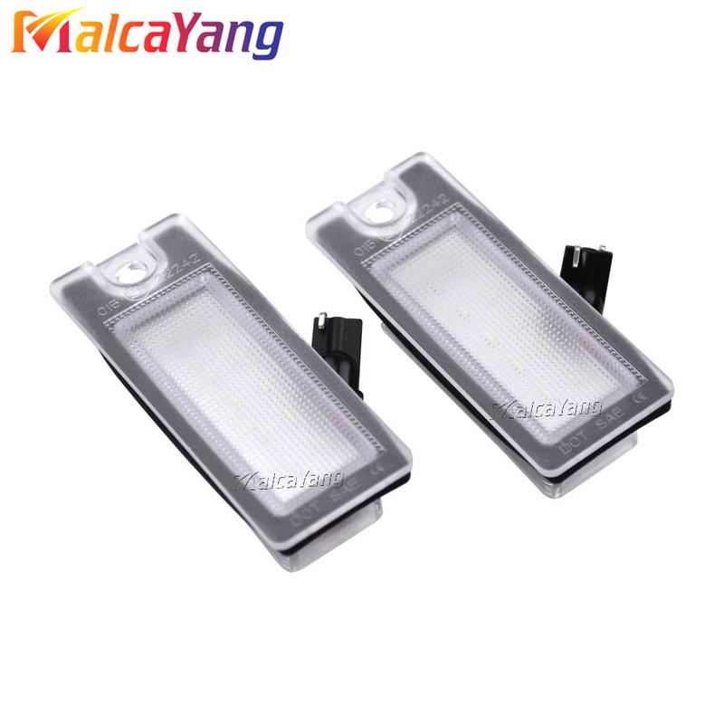 2pcs White LED License Number Plate Light Bulb For Volvo S80 1999-2003 V70 XC70 2001-2007 S60 2001-2006 XC90 2003 license lamp