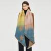 Women's Autumn Winter Thick Striped Star Print Scarf Warm Shawl