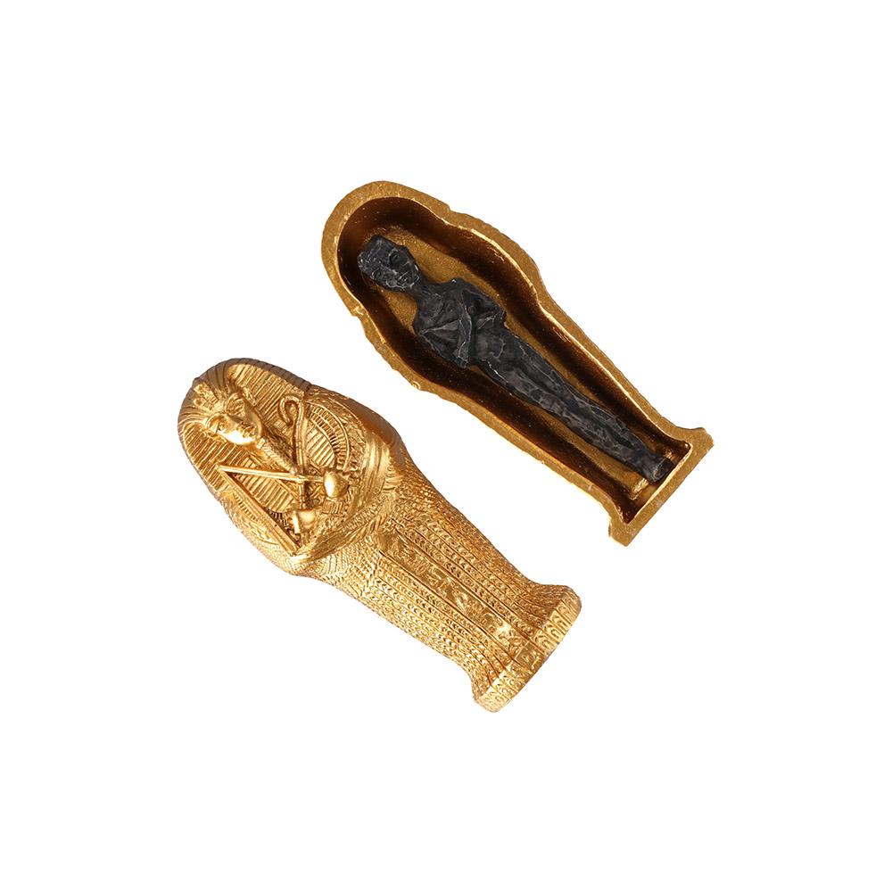Resin Mini Sarcophagus Mummy Coffin Pharaoh Model Pharaoh Statue Home Decoration Miniature Figurine