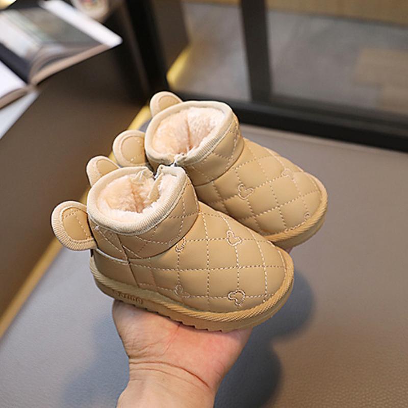 Babysnøsko Vinterfløyel bomullssko Barnesko Str. 17-28