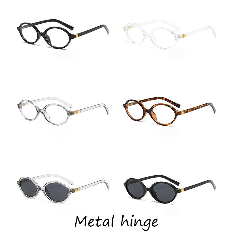2025 Glasses Frame Nerd Oval Fashion Flat Mirror  Version Versatile Plain Faced Women's
