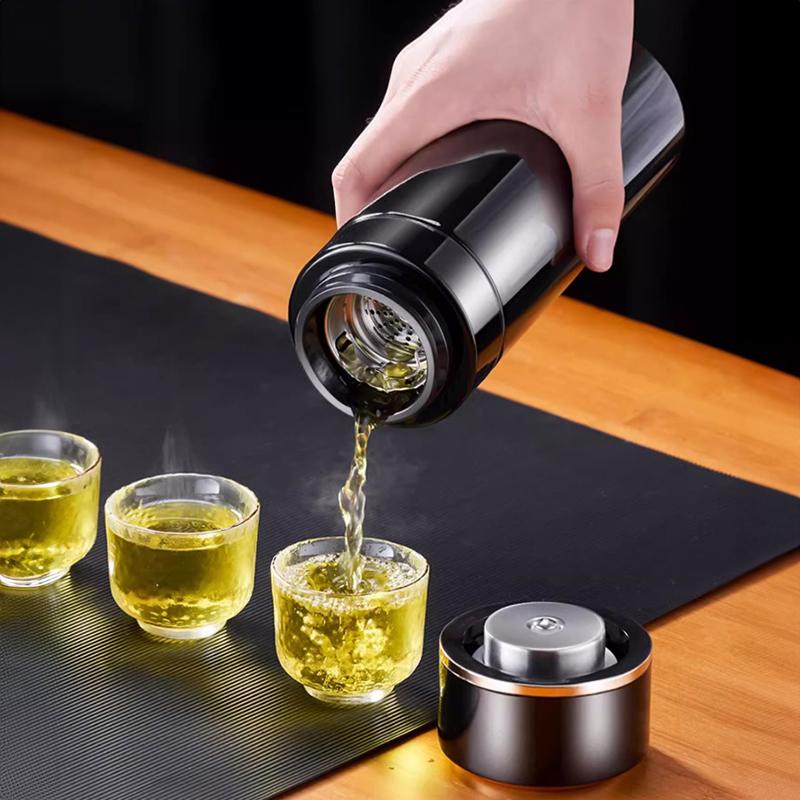 500ML Stainless Steel Thermos Bottle Portable One Click Cover Opening Thermal Mug Household Coffee Cup Tea Water Bottle