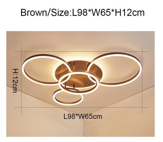 Postmodern Led Circle Rings Ceiling Lights For living Room Bedroom Study Room Ceiling Lamp Black/White/Golden pendant Lamp